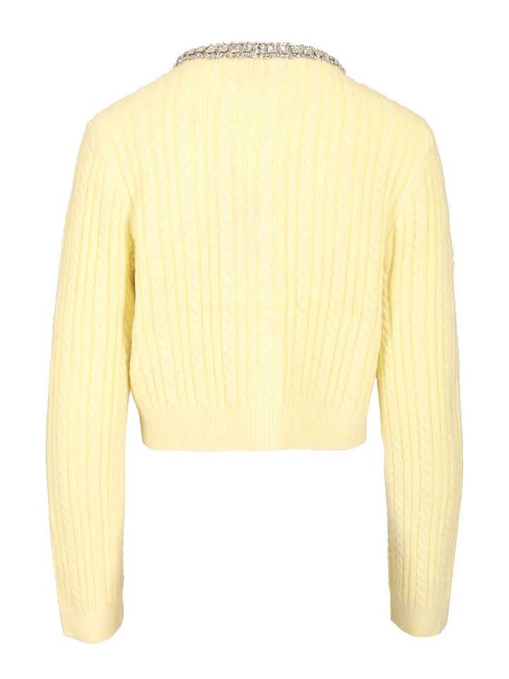 Self-Portrait Alpaca Cardigan Knitwear - Giallo | 34e93e341e2422b08e4b2a3ad454874dac0beba1