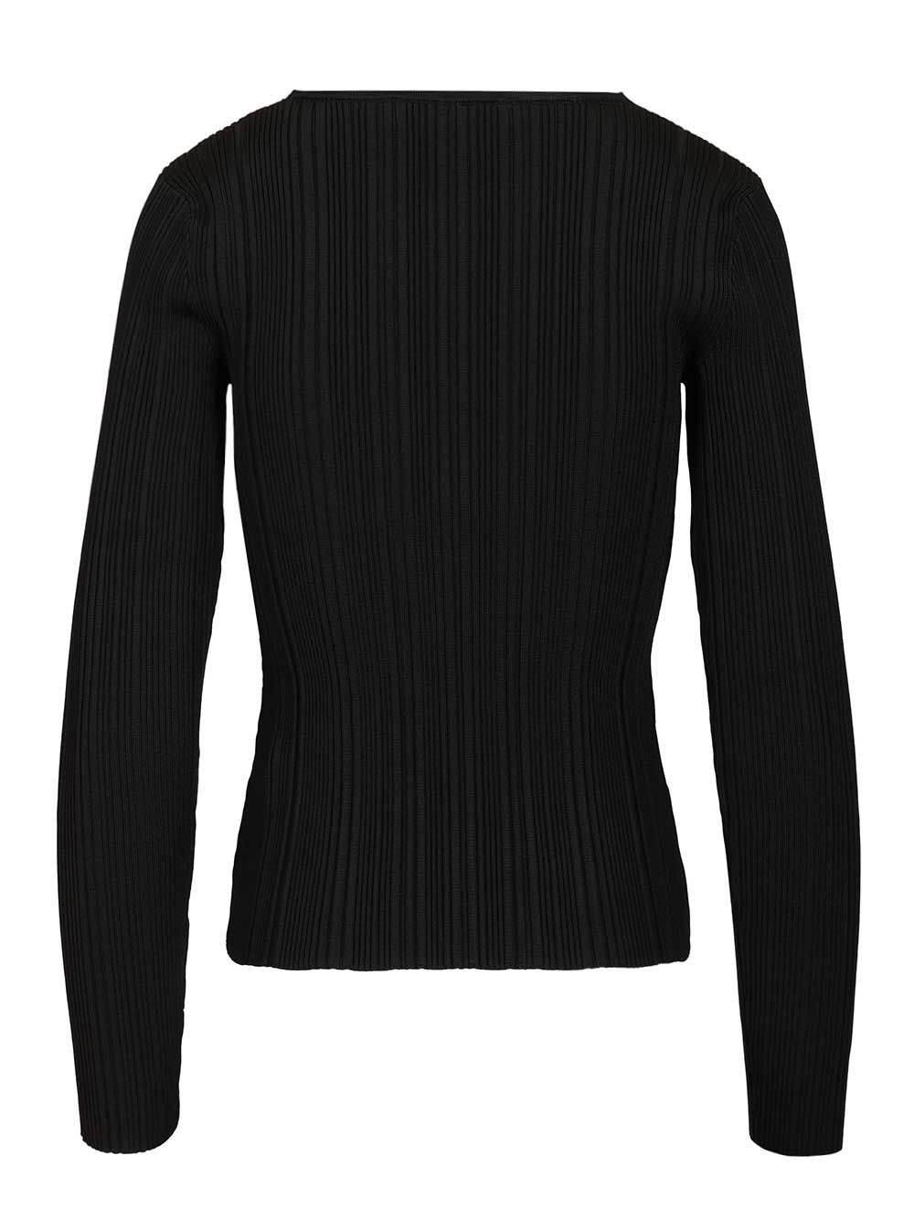 Self-Portrait Knitted Top With Lace Top - Nero | 09077868907ca5fd50dfc799f1fc0aa5b714c4f7