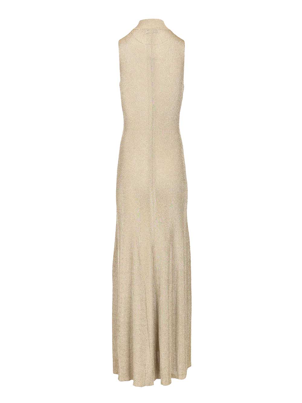 Self-Portrait Long Knitted Dress Abiti - Oro | 4e447a59006cbb18c261cc64d1558b10dacf22cc