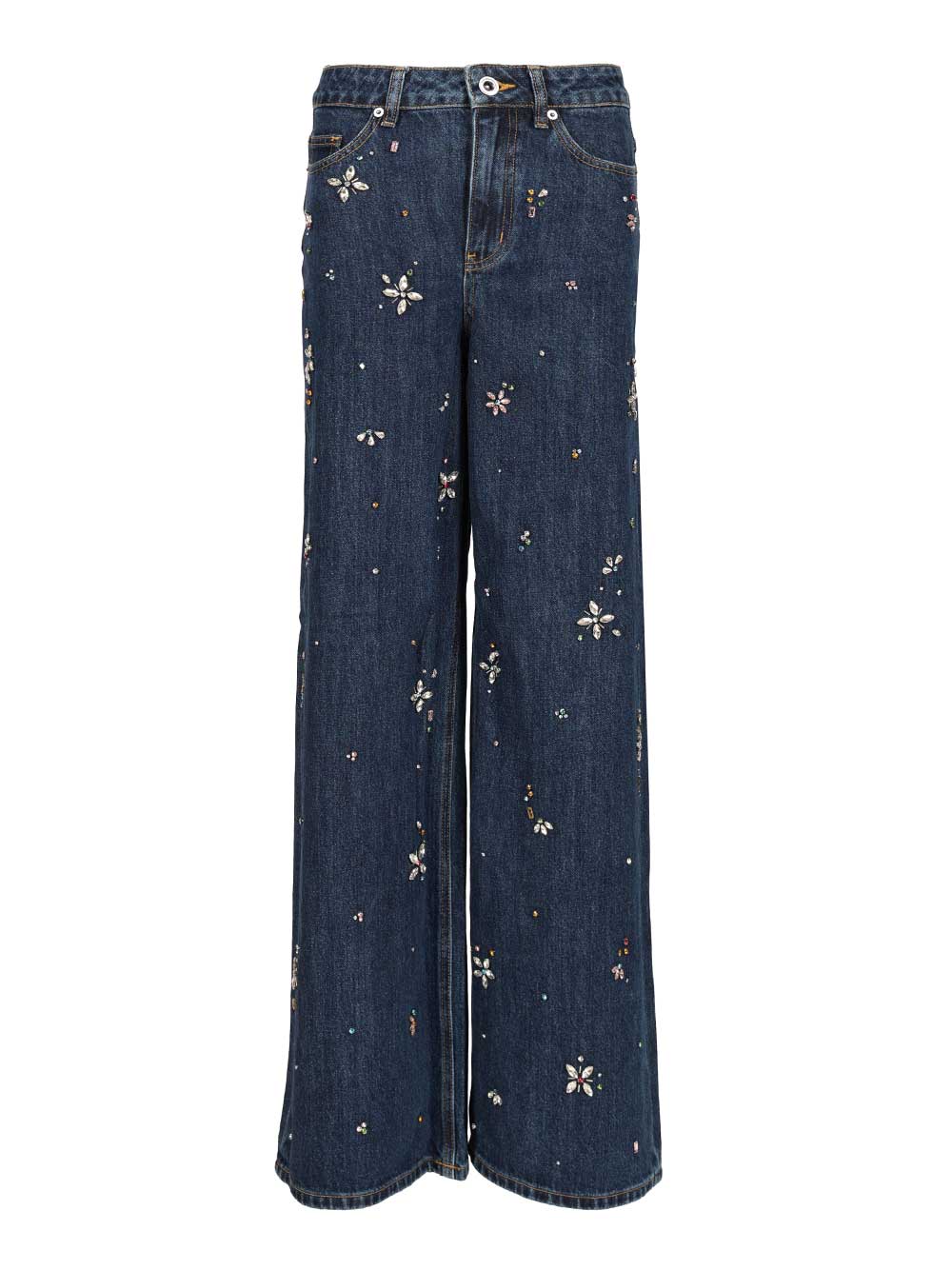 Self-Portrait Wide Leg Denim Jeans - Blu | cea38202517e7e71b5a5e98bf469d5b7cb4e04e1