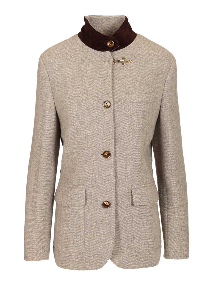 Fay Wool Jacket Giacche - Grey | 2b48ee229570f466d6ae236d45d665bfb338e4b9