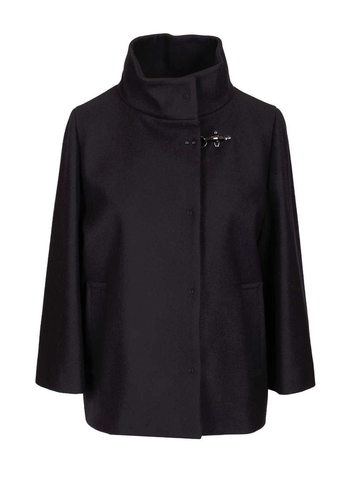 Fay Wool Cape Coats - Blu | 38ba4a122b1f2105bbdef8762c4570329097d15c
