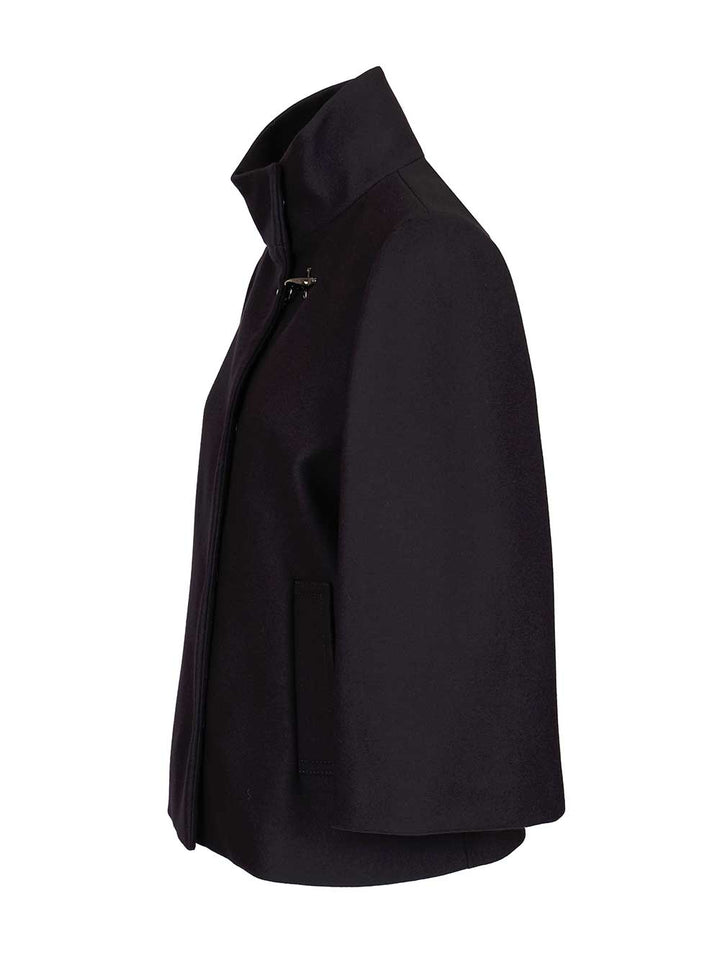 Fay Wool Cape Coats - Blu | e359d9f2e9310954fa50844e8bb806148ebffc29
