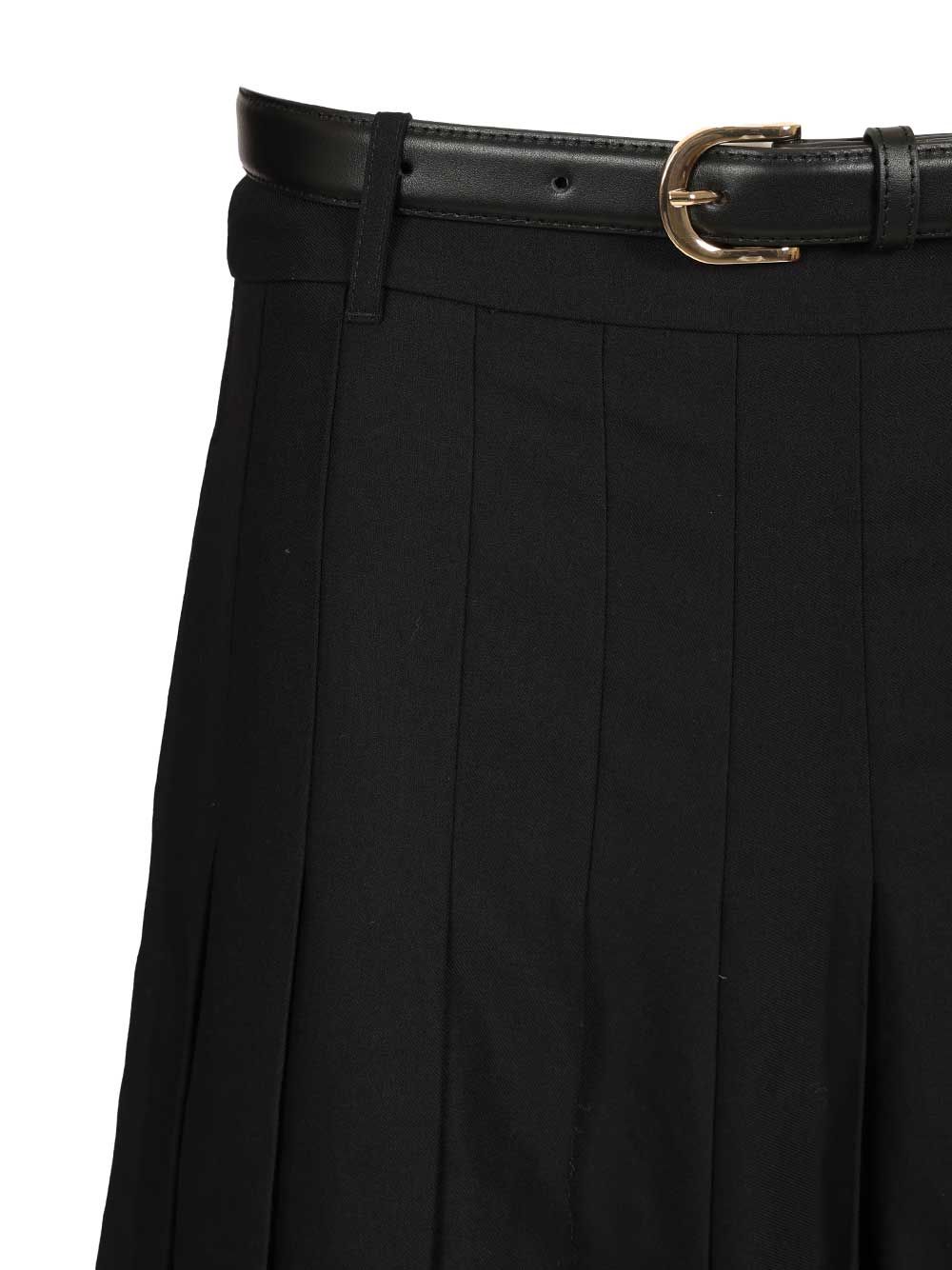 Self-Portrait Pleated Twill Midi Skirt Gonne - Nero | 44cb21c5755bdeac06f2f1c40b15f1f78a1e3a6c
