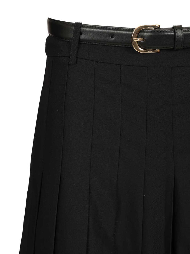 Self-Portrait Pleated Twill Midi Skirt Gonne - Nero | 44cb21c5755bdeac06f2f1c40b15f1f78a1e3a6c
