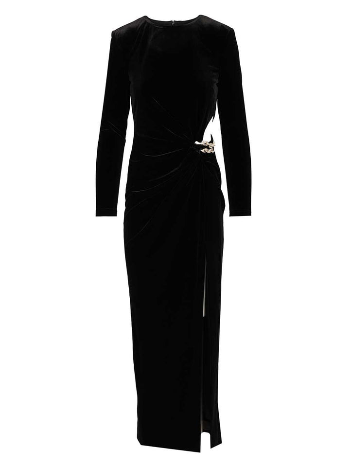 Self-Portrait Velvet Midi Dress Abiti - Nero | bff20eb239e4cdfa269b733573ad42336454419d