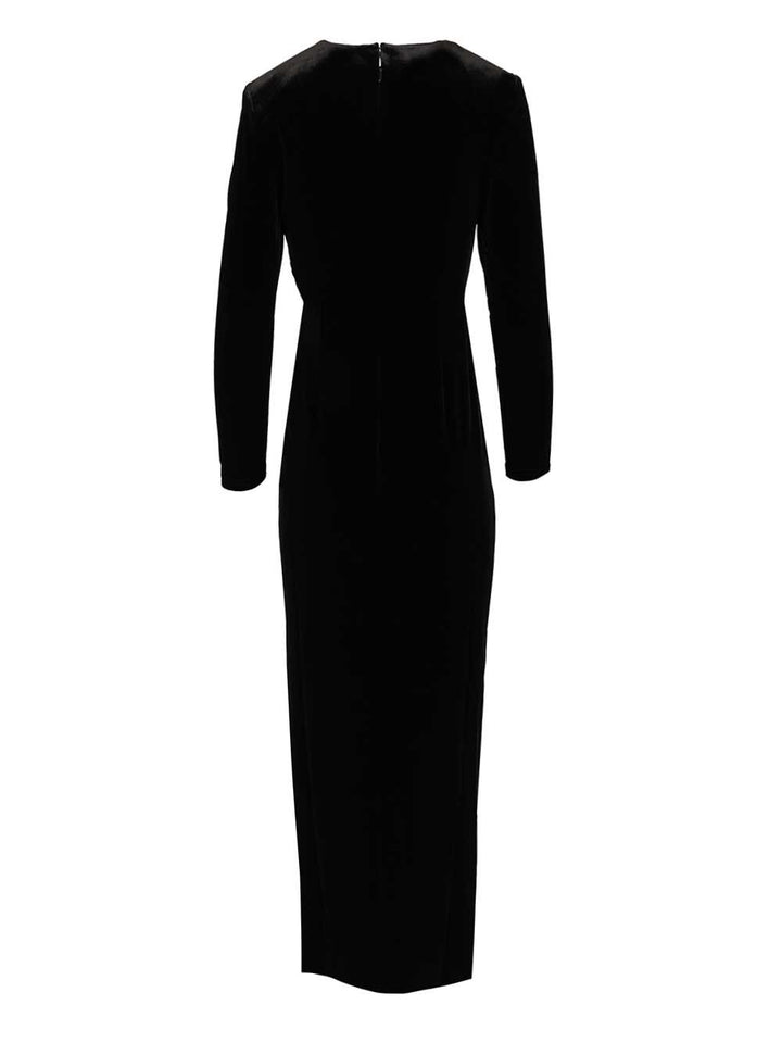 Self-Portrait Velvet Midi Dress Abiti - Nero | c71b31bbd47585c596ed9a77db7f8fbecb921f97