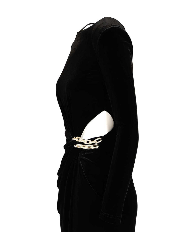 Self-Portrait Velvet Midi Dress Abiti - Nero | ed62631645915890dbe577b97fbd7d0c8c79e3d8