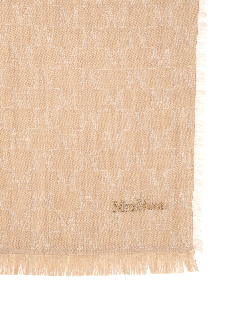 Max Mara Monogram Wool Stole Scarves And Foulards - Beige | 4b595614b17a010b5835f7cd32d6eb591759defe