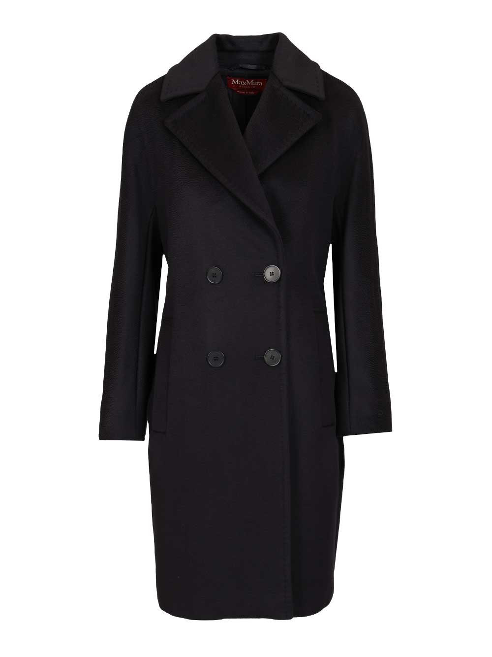 Max Mara Studio Double-Breasted Coat Coats - Blu | 7b21d015820111cafe21a199f05944abeb060c2b