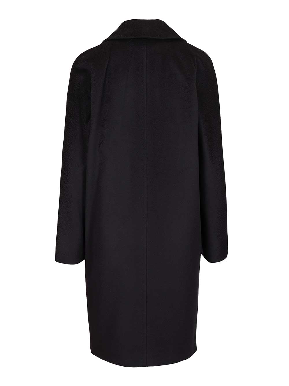 Max Mara Studio Double-Breasted Coat Coats - Blu | 1fd7b5ade2edbf0bdb7797b74a18880c575f7399