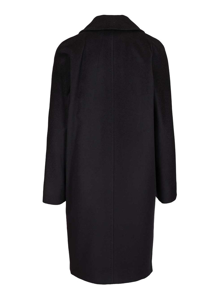 Max Mara Studio Double-Breasted Coat Coats - Blu | 1fd7b5ade2edbf0bdb7797b74a18880c575f7399