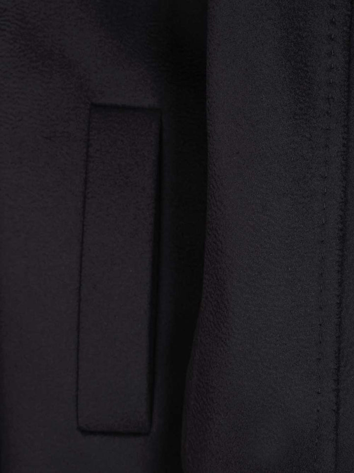 Max Mara Studio Double-Breasted Coat Coats - Blu | a95bc45b0d0cc1ef74e71d07f60b70ecab346cda