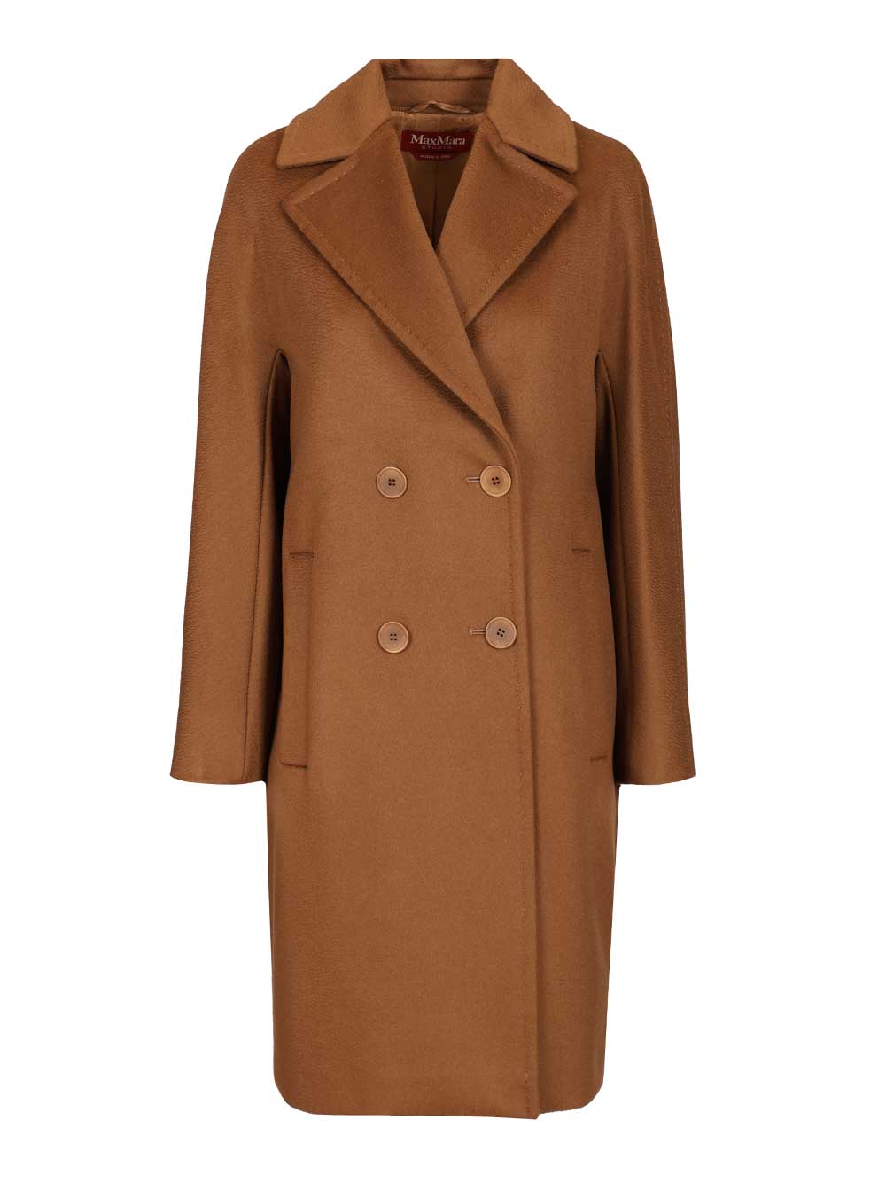 Max Mara Studio Double-Breasted Coat Coats - Marrone | 207a11e40b430627ee5b16b4d6fab9fc32e131a7
