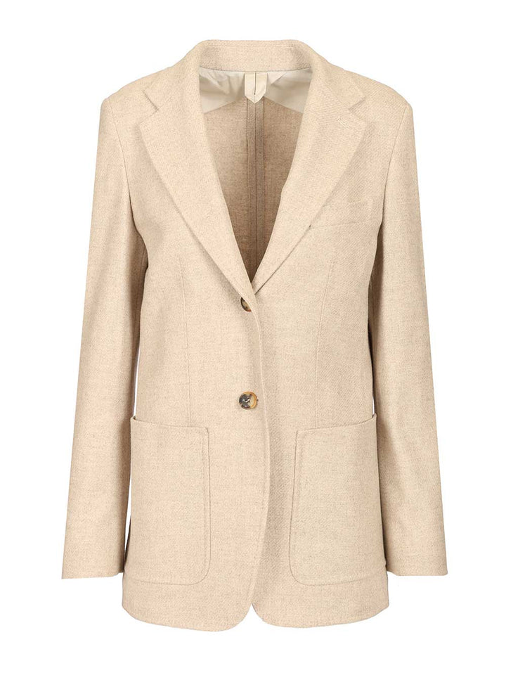 Max Mara Single-Breasted Blazer Giacche - Beige | 25df0b59b14e03bd58243f9e31e3016991fe4171