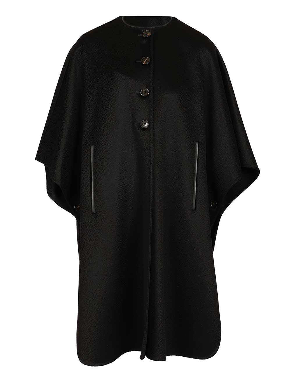 Max Mara Long Cape Giacche - Nero | 2b04b0def5e6d6997ea18fe12cedd695d9770827