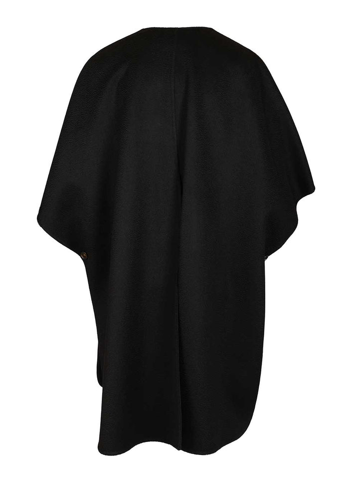 Max Mara Long Cape Giacche - Nero | 7a67e4f403f16933090f8edae0b74ffcd6fc4353