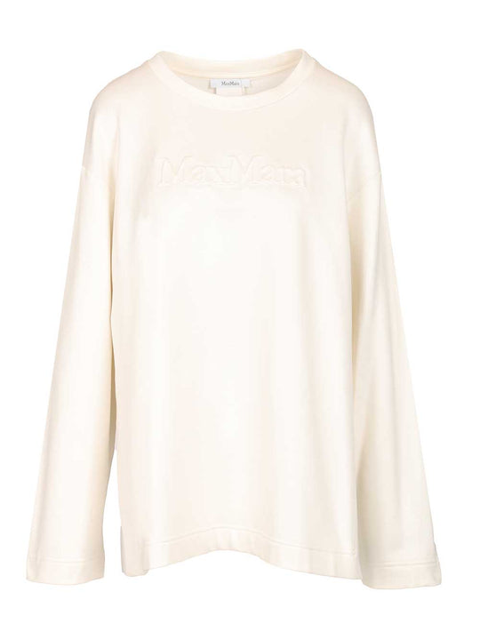 Cotton Silk Sweatshirt Sweatshirts Bianco