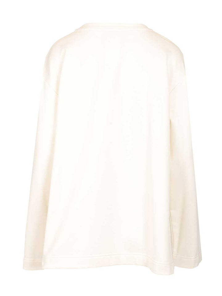 Max Mara Cotton Silk Sweatshirt Sweatshirts - Bianco | ba121f6cd15a429f25cccf2e01a9bb0e2db79fe4