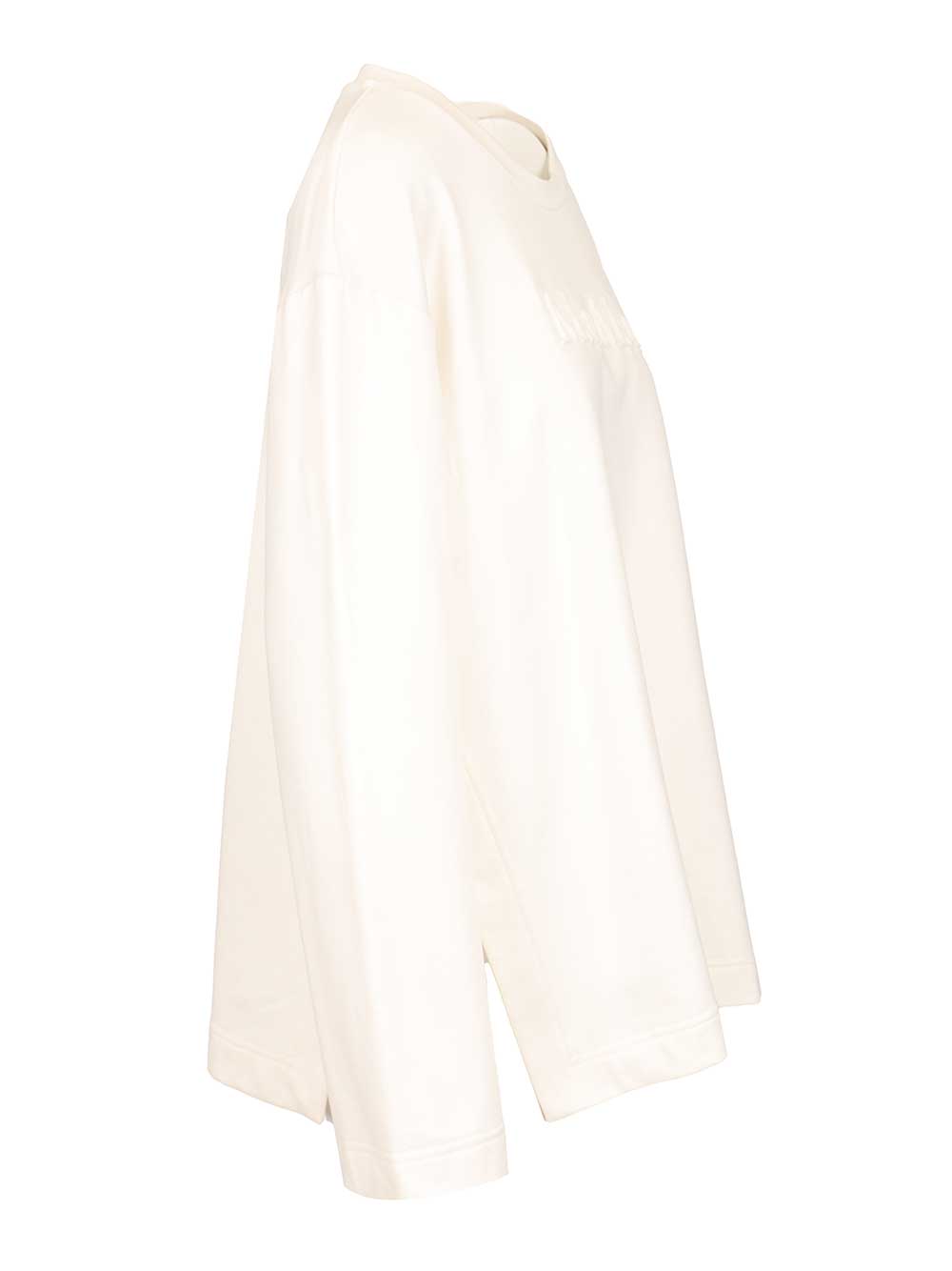 Max Mara Cotton Silk Sweatshirt Sweatshirts - Bianco | fba7790ab96900e00926c8e1ac9ca6ebcb183172