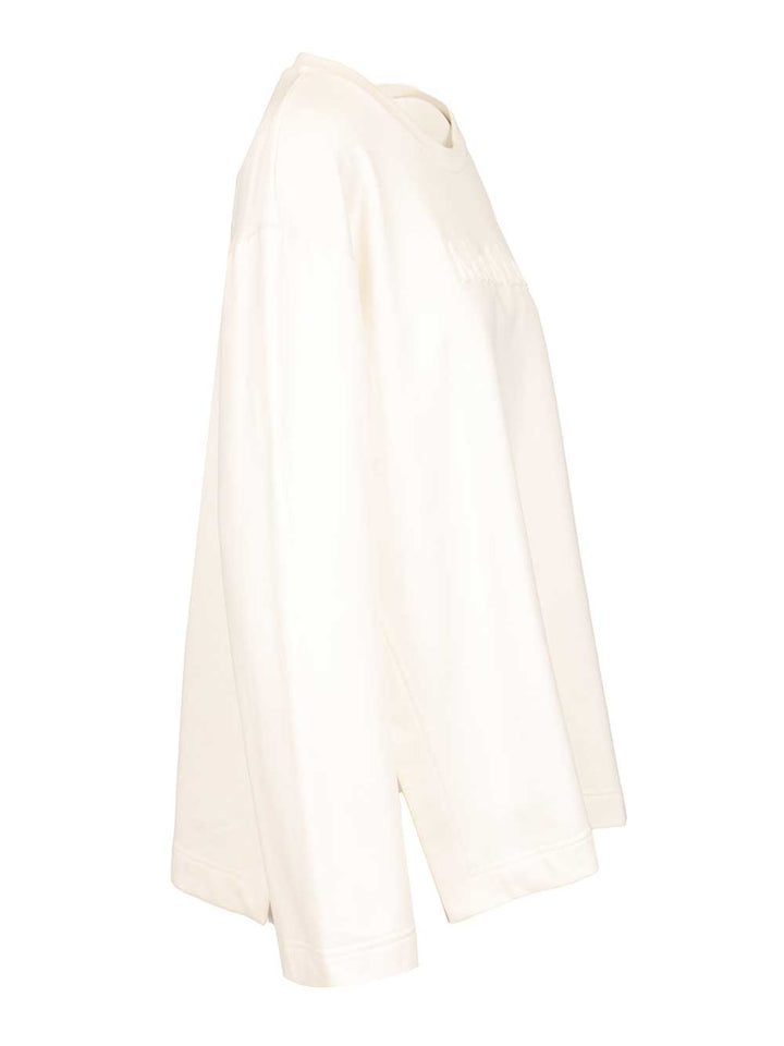 Max Mara Cotton Silk Sweatshirt Sweatshirts - Bianco | fba7790ab96900e00926c8e1ac9ca6ebcb183172