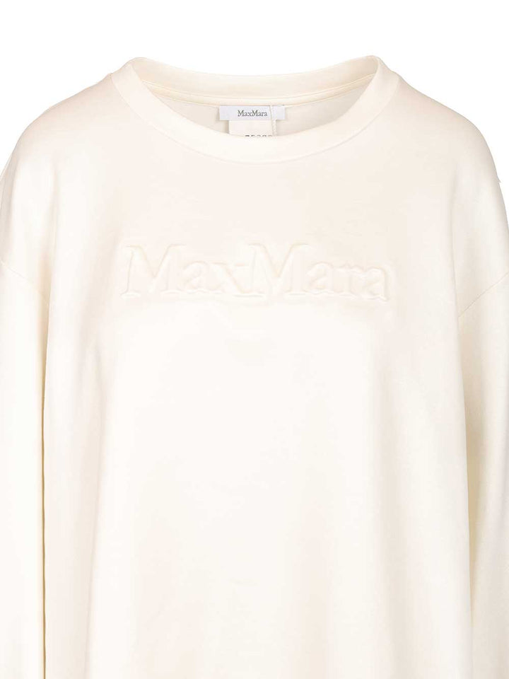 Max Mara Cotton Silk Sweatshirt Sweatshirts - Bianco | c03f370e906e778f3e62b14ff05feea3394a75f8