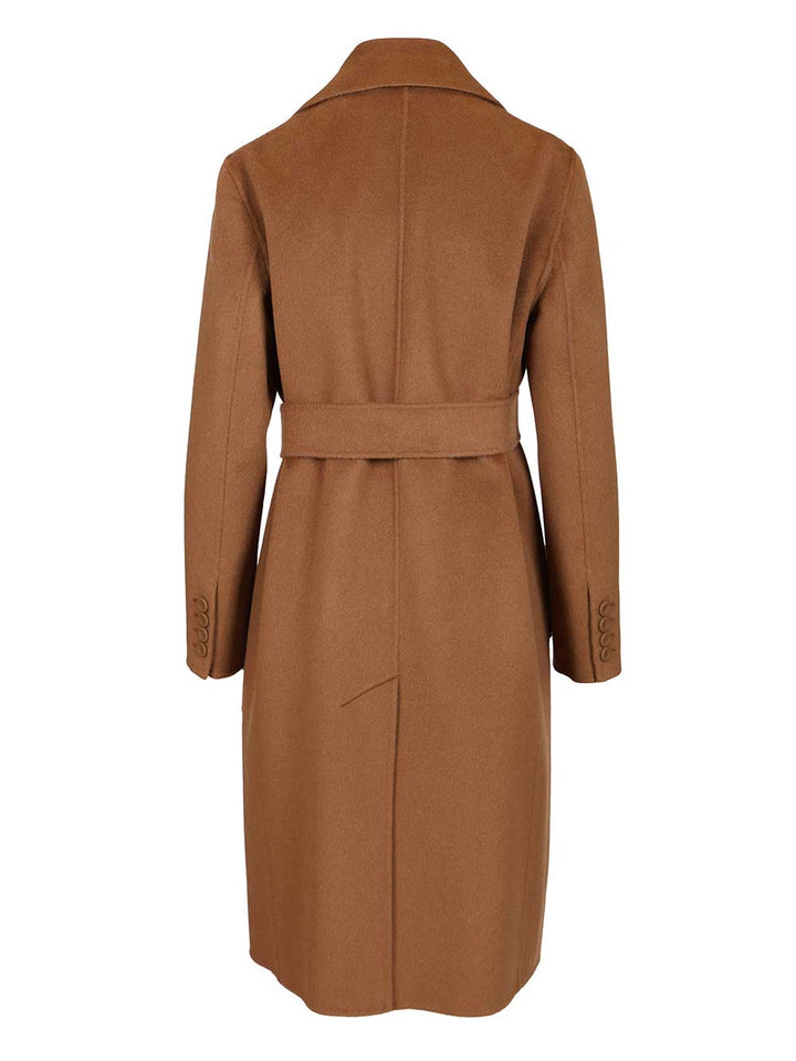 Max Mara Studio Double-Breasted Cashmere And Wool Coat Coats - Marrone | 472214786f86d353d4144b330b608f81860da41a
