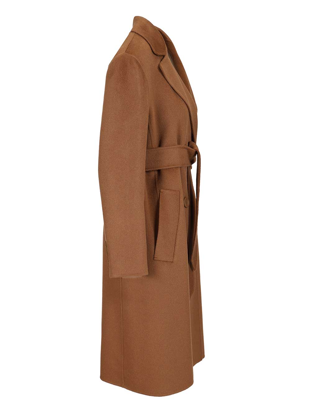 Max Mara Studio Double-Breasted Cashmere And Wool Coat Coats - Marrone | 5316b4f9df924c96131c91e20be82b8b98c2871a