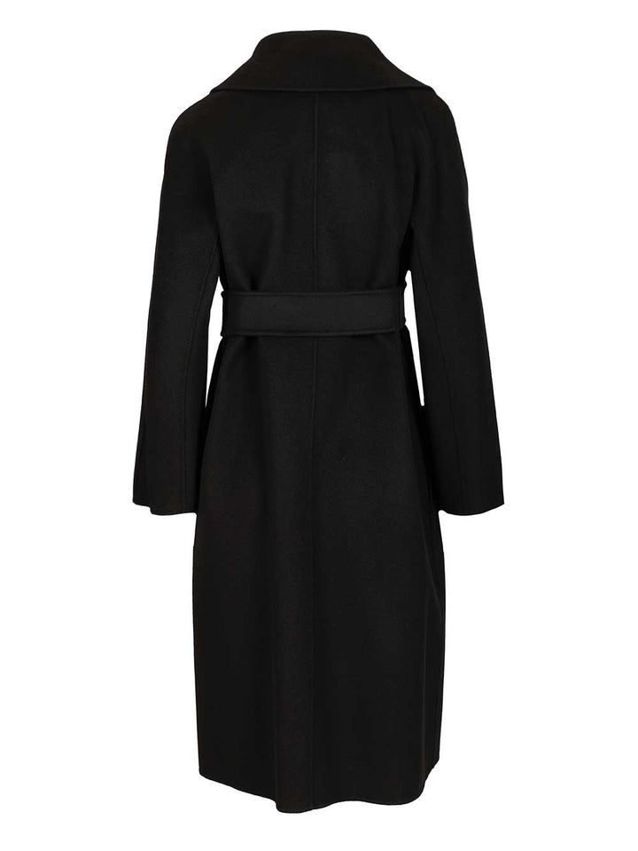 Max Mara Studio Wool, Cashmere And Silk Coat Coats - Nero | 7679ab13f2c95c90dc2f7dabdff99fa7bcf07769