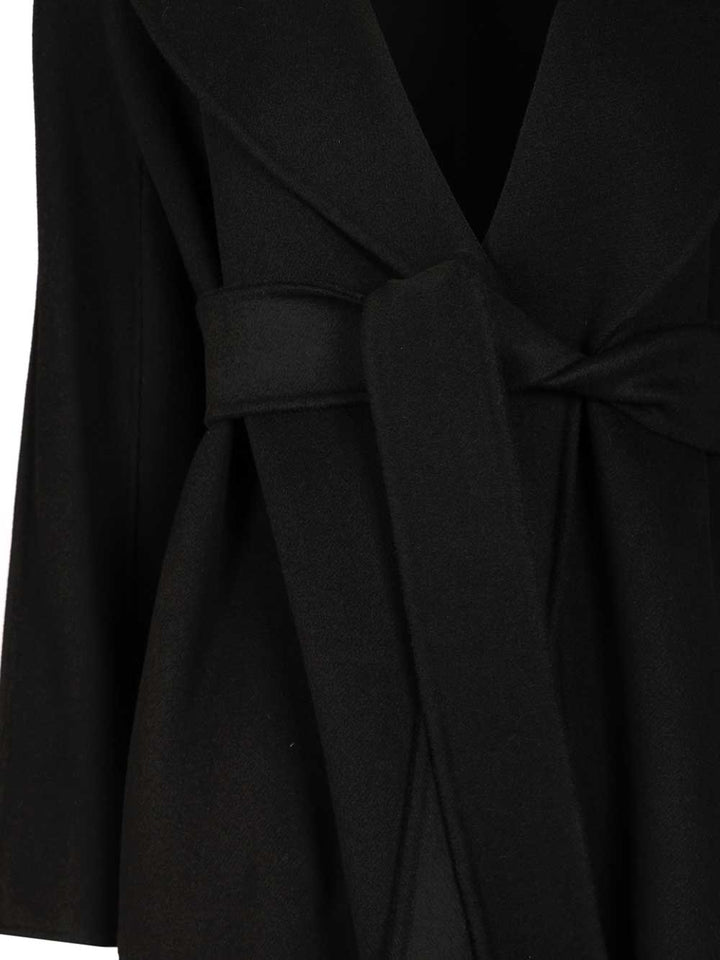 Max Mara Studio Wool, Cashmere And Silk Coat Coats - Nero | 52dfbe2ad61de13bc1a8eea800cb89ed53ebe7d7