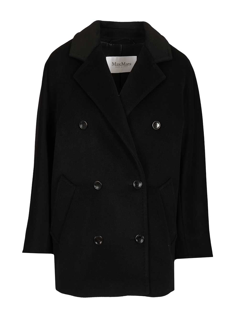Max Mara Wool And Cashmere Beaver Coat Coats - Nero | 267b6ba6802a8ea53bb74bf75314585c1b1982b8