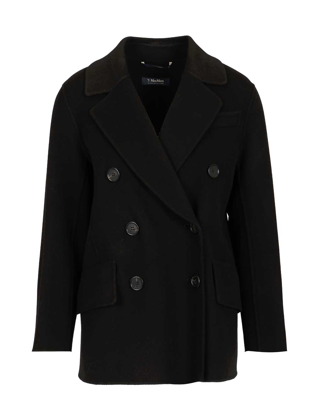 'S Max Mara Double-Breasted Wool Jacket Giacche - Nero | 9d8d596b96c8410a1d4ff9735b8fae6ab1635087