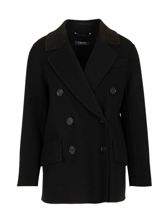 Double-Breasted Wool Jacket Giacche Nero