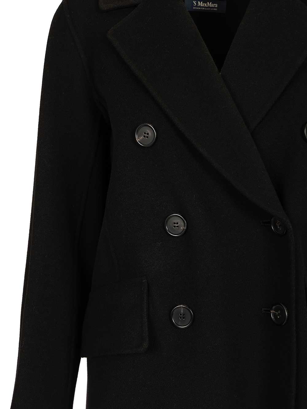 'S Max Mara Double-Breasted Wool Jacket Giacche - Nero | 6fb8f62da5fd52240c35ce7b604511776b988be3