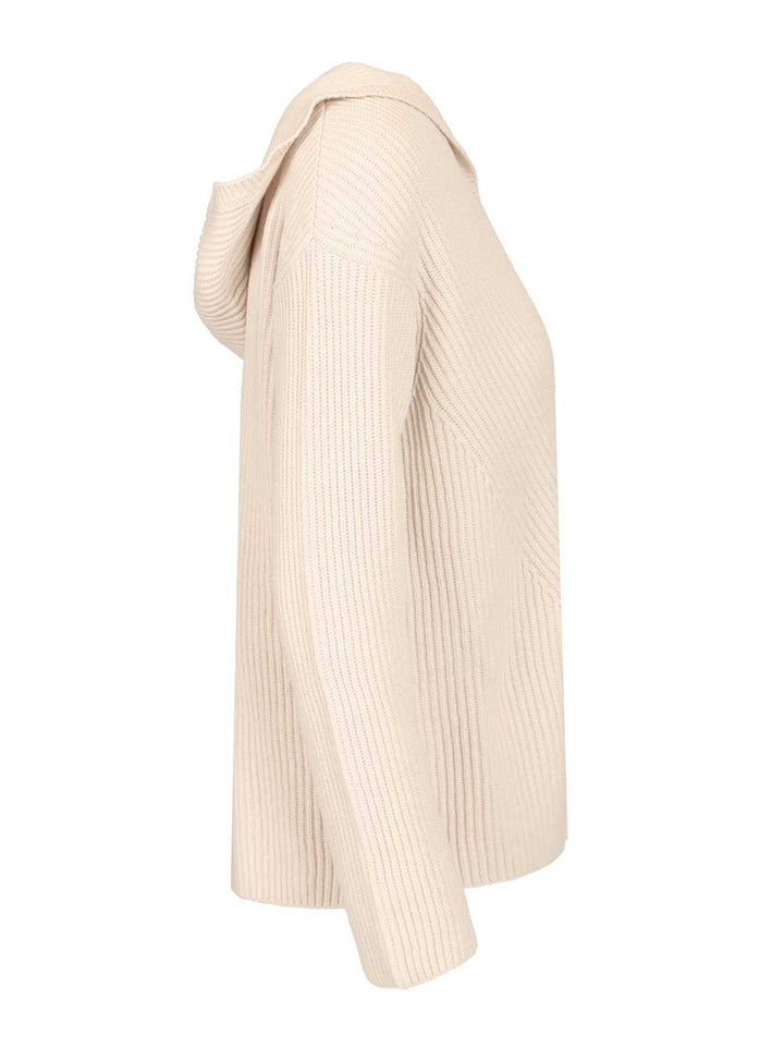 'S Max Mara Ribbed Wool Sweatshirt Knitwear - Bianco | 92d6c8d0ca30b4ba1c2dab704b7562dadcae0f94