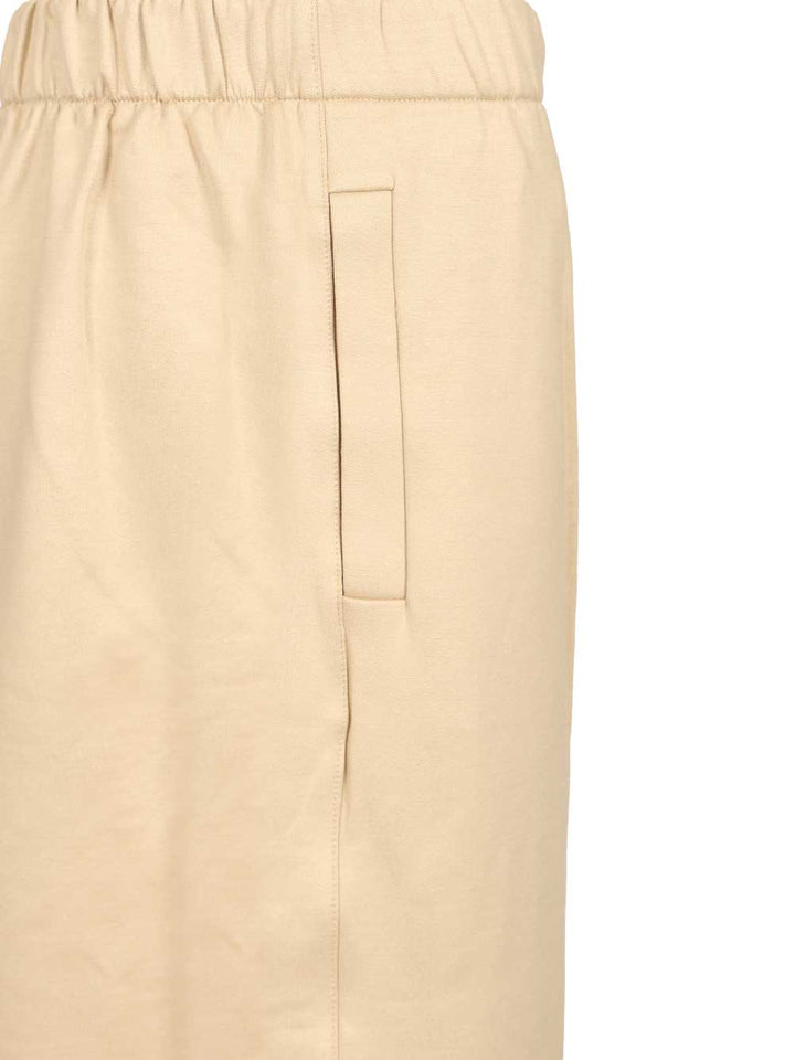 Max Mara Cotton And Silk Sweatpants Trousers - Beige | e5a49f64e984077bfd81af75bd9df92482e943cd