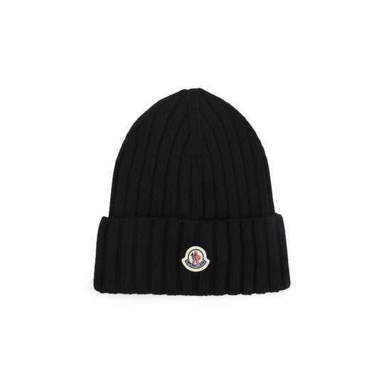 Black Virgin Wool Hat