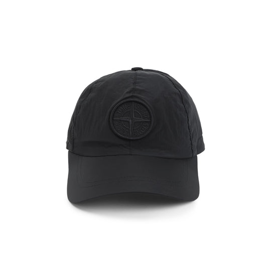 Black Polyamide Baseball Hat