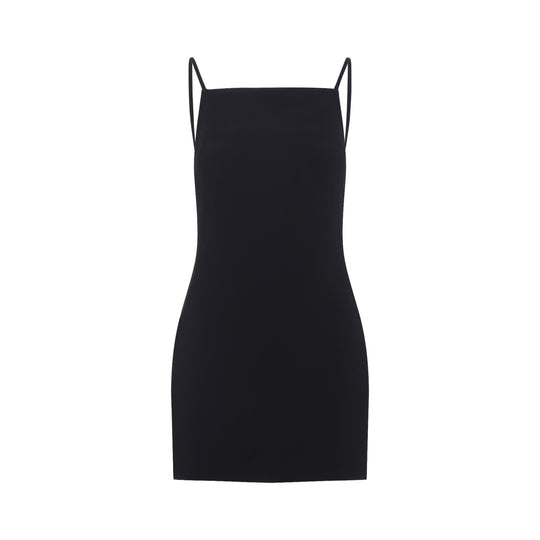Black Viscose Mini Dress