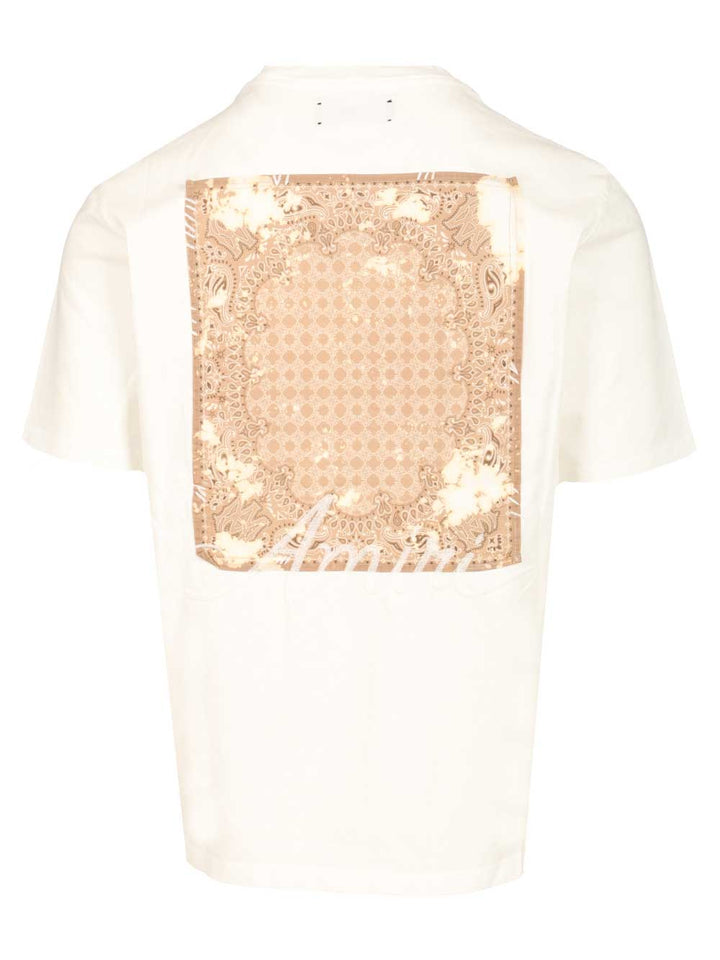 Amiri Bleach Bandana T-Shirt - Bianco | 4298adffd9c4986dd9930d08b736b8e70f1945b3