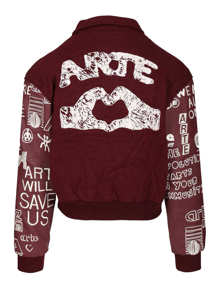 Arte Grafiti Varsity Giacche - Bordeaux | 526673197de90637b6b495f14967d03daa186a75