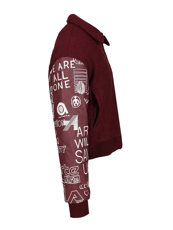Arte Grafiti Varsity Giacche - Bordeaux | 1c41b9f0c7a63fe1bbf522e607c5a763ed5f5462