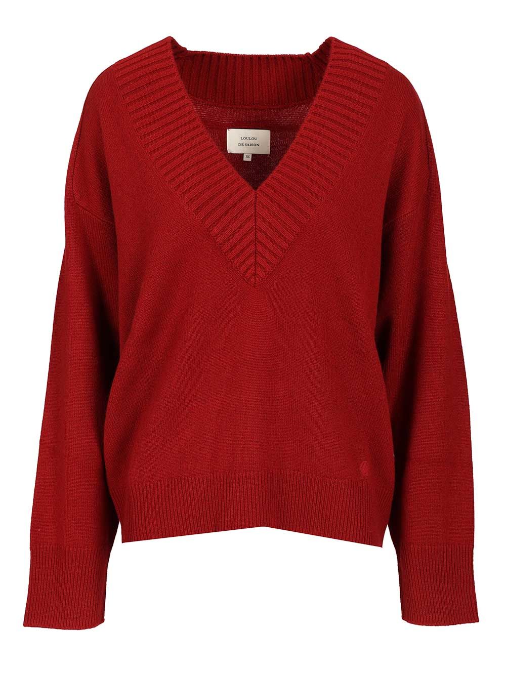 Loulou De Saison Sage Lds Knitwear - Rosso | 69b01a32d281ffd1c0c70038dae1a9310ec902e5