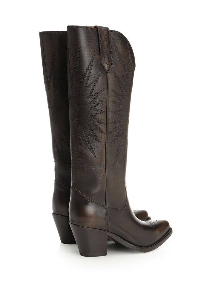 Golden Goose Deluxe Brand Wish Star Boots - Marrone | 737e60ac22b86a4b0de0955936b6174f7447e622
