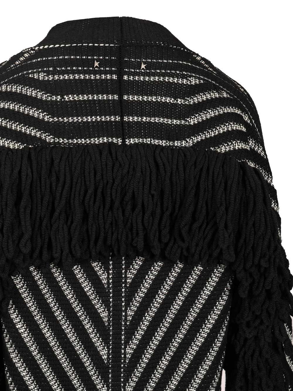 Golden Goose Deluxe Brand Cardigan With Fringes Knitwear - Nero | d0836d1315cf072236c3a8f63ea82fa78fda5506