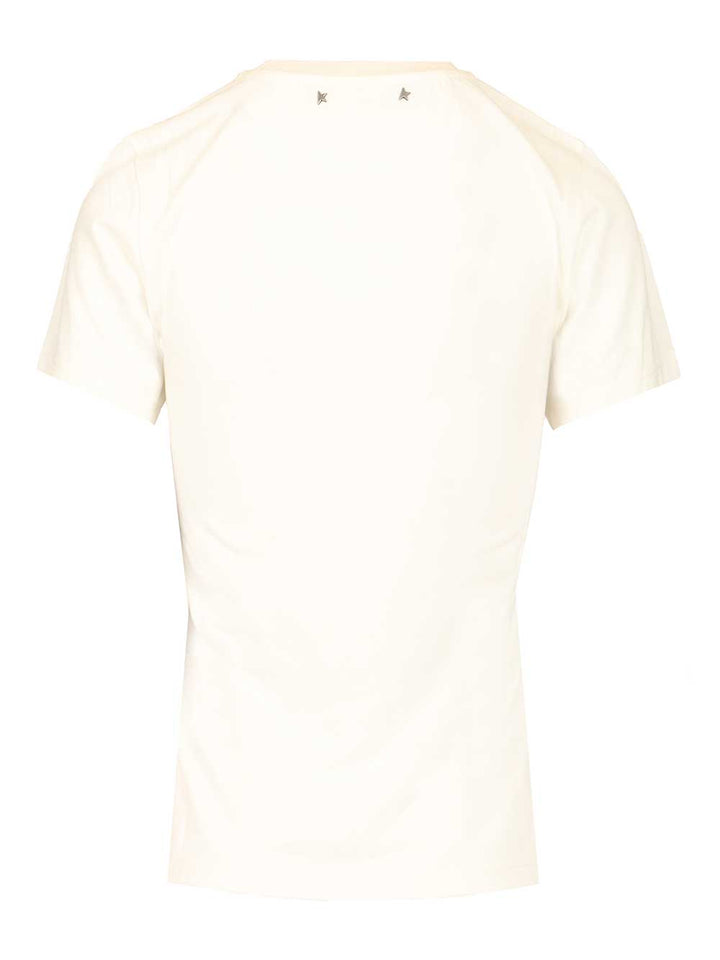 Golden Goose Deluxe Brand Crew Neck Jersey T-Shirt - Bianco | 77d75b73ac7fad1fe7be903c7746039c5a24b4b1