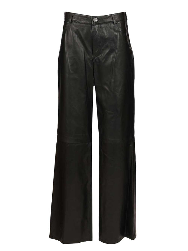 Pantalones Polly de cuero negros