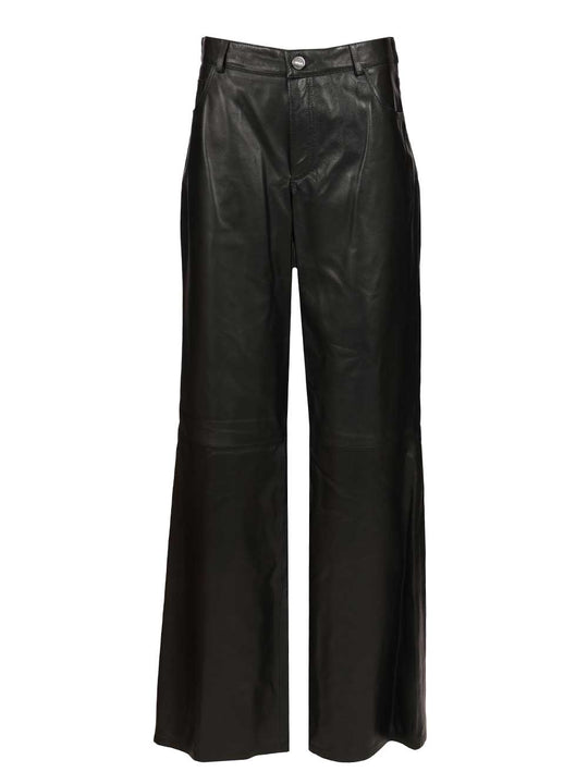 Polly Leather Trousers Nero