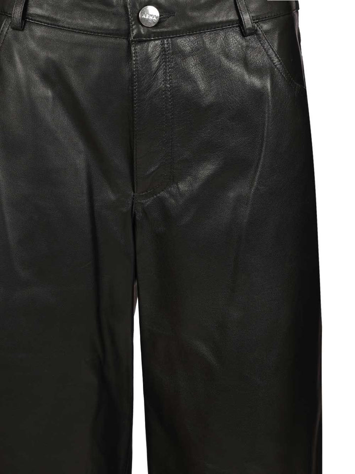Arma Polly Leather Trousers - Nero | 838572f6ef4fe52ffcb8f33a7be56d76405f7560