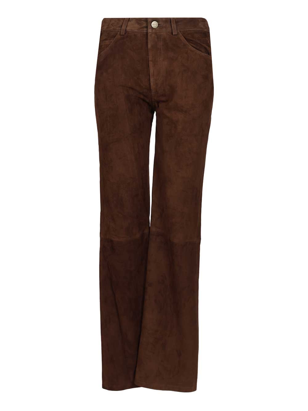 Arma Michela Suede Trousers - Marrone | eb944230c51a8ca59e3a8da77bc9631b246628fe